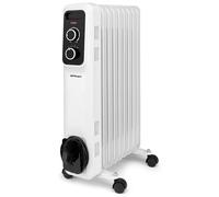 Orbegozo RS 2000, radiador eléctrico de aceite, aceite, para interiores, para suelo, blanco, giratorio