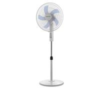 Orbegozo SF 1040 - Ventilador de pie, 3 velocidades, silencioso, cabezal oscilante multiorientable, altura regulable, 45 W, Blanco