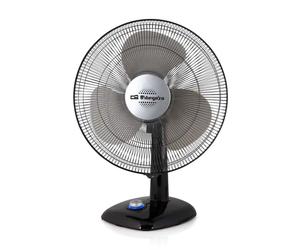Orbegozo TF 0124 Ventilador de Sobremesa Compacto 25W - Aspas de 20 cm, 2 Velocidades, Control Luminoso, Oscilante, Cabezal Inclinable y Silencioso