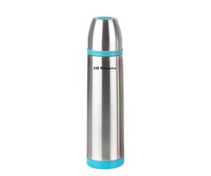 Orbegozo TRL 10070 - Termo para líquidos, Temperatura fría o Caliente, Fabricado en Acero Inoxidable, tapón con pulsador dosificador, 1 litro