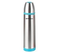 Orbegozo TRL 370 - Termo para líquidos, Temperatura fría o Caliente, Fabricado en Acero Inoxidable, tapón con pulsador dosificador, 350 ml, Color Turquesa