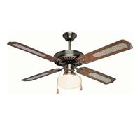 Orbegozo - Ventilador de techo CL 06132 M con luz integrada, 132 cm, 60 W, función reversible verano/invierno, acabado en oro viejo, ideal para salón, comedor o dormitorio Gold