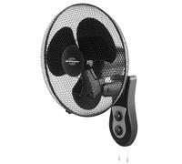 Orbegozo WF 0141, Ventilador de pared, 40 W, 3 velocidades, temporizador de 120 minutos, rejilla de protección, movimiento oscilante, 3 aspas de 40 cm, color negro.