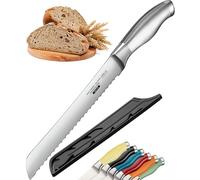 Orblue Cuchillo de Pan 20cm, Cuchillo Panero Profesional con Sierra Grande, Ideal para Cortar el Pan, Cuchillo de Cocina de, Cuchillo Sierra Arcos