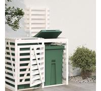 Ordellia Ampliación para contenedor de basura blanco de pino macizo 78 x 91,5 x 128,5 cm para 2 a 4 toneladas, con cerradura, buena ventilación, jardín, terraza, patio