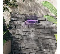 Ordellia Elemento de cascada con LED RGB de acrílico de 30 cm para fuente, cascada, estanque, jardín, terraza, balcón, interior y exterior con mando a distancia