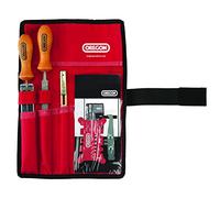 Oregon 558488 Afilador de flores en funda enrollable para herramientas, Color Rojo, 93 cm