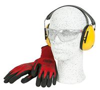 Oregon 572870 Kit de seguridad para desbrozadora y recortadora con guantes, orejeras y gafas