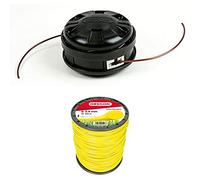 Oregon Cabezal de Corte Universal e Hilo de Corte Redondo 2.4 mm x 264 m, Cabezal Fácil de Usar para Desbrozadoras, Compatible con la Mayoría de Modelos de Hasta 33cc