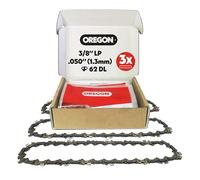 Oregon - Cadena de motosierra AdvanceCut S62x3 para barra de 46 cm, paquete de 3, 62 eslabones de transmisión, retroceso bajo, se adapta a Husqvarna, Echo, Poulan, Craftsman y más