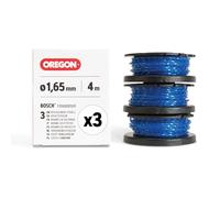 Oregon Carrete de hilo para desbrozadoras Bosch F016800569, pack de 3 | Recambio Exacto para Bosch EasyGrassCut, con hilo cuadrado en espiral Oregon Gatorline de 1,65 mm