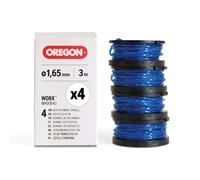 Oregon Carrete de hilo para desbrozadoras Worx WA0004.1, pack de 4 | Reemplazo Exacto para cortabordes Worx, con hilo cuadrado en espiral Oregon Gatorline de 1,65 mm