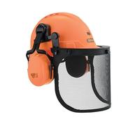 Oregon Casco de Seguridad Protect para Motosierra con Visera de Malla y Protección Auditiva