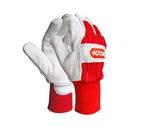 Oregon Guantes de Trabajo, Guantes de Cuero con Muñeca Elástica, Guantes Unisex para Hombre y Mujer Ideales para Trabajos de Jardinería y Bricolaje - Talla Única (L)