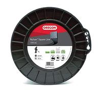 Oregon Hilo Cuadrado de Corte para Desbrozadora 3mm, Hierba, Maleza, Vegetación y más, Hilo de Nylon de Gran Resistencia, Compatible con la Mayoría de Modelos Estándar, 3.0mm x 155m (109524E)