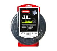 Oregon Hilo Cuadrado de Corte para Desbrozadora 3mm, Hierba, Maleza, Vegetación y más, Hilo de Nylon de Gran Resistencia, Compatible con la Mayoría de Modelos Estándar, 3.0mm x 40m (109522E)