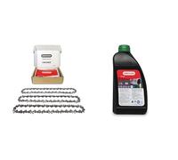 Oregon Pack de 3 Cadenas para Motosierra Telescópica y Aceite Biodegradable - Cadena 3/8" LP, para Espadas de 25 cm - 40 Eslabones, 1.3mm, bajo retroceso, compatible con Ryobi y muchas más