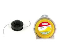 Oregon Pro Cabezal de Corte Universal e Hilo de Corte Redondo 2.4 mm x 88 m, Cabezal de 109 mm de diámetro Fácil de Usar para Desbrozadoras, Compatible con la Mayoría de Modelos de hasta 33 CC