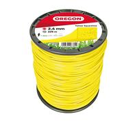 Oregon Yellow Square Hilo Cuadrado para Desbrozadora 2.4mm, Hierba, Maleza y Vegetación Densa, Hilo de Nylon de Gran Resistencia, Compatible con la Mayoría de Modelos Estándar, 2.4mm x 225m