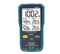 Oreilet Medidor de Prueba de Energía Solar con Retroiluminación de 1000 W, Multímetro Fotovoltaico con Función de Retención de Datos para Detección de Parámetros de Circuito Abierto Voc Isc