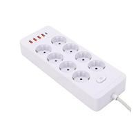 Oreilet Regleta de Alimentación de 5.91 Pies 8 Salidas de CA 5 Puertos USB (Enchufe de la UE 100-240V)