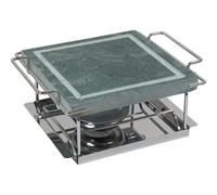 Orework - Parrilla de Mesa Piedra para Asar 19x19 Cm - Sin Grasas Adicionales