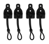 ORFOFE 4 Piezas Anclaje Elástico para Parasol Negro, Correas Elásticas | Accesorios de Estores, Herrajes para Persianas Enrollables, Exterior Enrollable, Soporte de Cortina