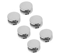 ORFOFE 6 Piezas Clips para Sujetar Espejos de Vidrio de 4-7mm, Soporte de Hierro Plata, Instalación Fácil y Resistente Corrosión para Baños y Hogares Modernos