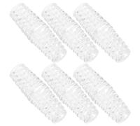 ORFOFE 6 Piezas Tapones Transparentes de Plástico, Protección | Acabado Moderno y Simple, Diseño Limpio Rayas Horizontales, para Ventanas de Oficina y Hotel