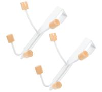 ORFOFE Ganchos sin Perforaciones para Puerta Trasera de Hierro y Madera, Colgadores Múltiples para Ropa y Toallas en Baño o Puerta de Vidrio, Pack de 2 Unidades Estilo Varios estilos