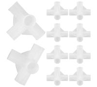 ORFOFE Unión de Barra de Armario 10 Piezas de Plástico 4 Vías 13 MM Diámetro Interior para Muebles de Tela y Armarios Montaje DIY