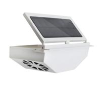 ORFOFE Ventilador de Escape Solar para Coche, Ventilador de Ventana de Coche Abs Blanco, Energía Solar y 1200mah, Adecuado para Celebracion Verano