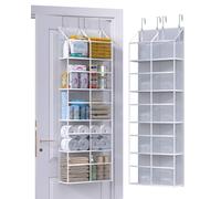 Organizador colgante para puerta, con 5 compartimentos, de plástico transparente