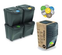 Organizador de almacenamiento con caja y tapa para separar residuos 20L