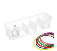 Organizador de almacenamiento de cables: disposición de cajones apilables, secciones divisorias extraíbles, carcasa de polipropileno ligero, posicionamiento de acceso estructurado | Cable de re
