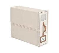 Organizador de almacenamiento de sábanas con ventana transparente y construcción resistente para mantener las fundas de almohada y fundas de edredón arrugadas y limpias (beige)