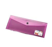 organizador de archivos Bolsa de almacenamiento sobres papelería, bolsa plástico for documentos con broche, carpetas archivos esmeriladas transparentes, suministros oficina, 25,5x13cm