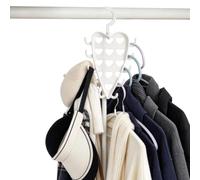 Organizador de Armario Perchas Gancho de Ropa en Forma V Multicapa | Percha Vertical Multicapa De Ropa Para Entrada Hogar Dormitorio Pasillo Apartamento Residencia Lavandería Armario Blanco