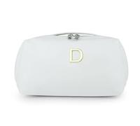 Organizador de artículos de aseo de gran capacidad, con múltiples compartimentos, elegante contenedor para cosméticos, bolsa de baño, Letra D