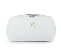 Organizador de artículos de aseo de gran capacidad, con múltiples compartimentos, elegante contenedor para cosméticos, bolsa de baño, Letra S