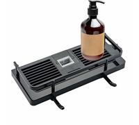 Organizador de barra de ducha ajustable para el baño, con | Base hueca, barra deslizante, para hoteles, toallas de baño