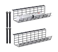 Organizador de cables Cesta portacables 2 unidades Hierro soporte para cables