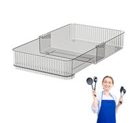 Organizador de cajones de escritorio, contenedores de almacenamiento | Bandeja organizadora de cajones de maquillaje transparente para el hogar, cocina, baño, despensa, oficina, maquillaje, joyas