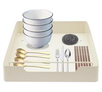 Organizador de cajones extensible - 43 x 30 x 7 cm - Blanco