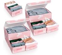 Organizador de cajones Unyqoos® – 1 juego, organizador de armario plegable grande de tela con placa de soporte de PP, 3 en 1, con tapa, a prueba de polvo, para sujetadores tipo G, calcetines y ropa in