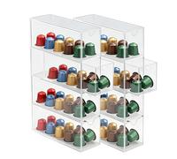 Organizador de Cápsulas de Café con 4 Cajones, Dispensador Transparente en Acrílico, Soporte para Cápsulas para Cocina y Oficina, Caja para Guardar Cápsulas y Té, 24,6x17,5x6,3 cm (2)