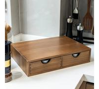 Organizador de cápsulas de café de madera de 1/2 pieza, moderno gabinete de almacenamiento de cápsulas de alta resistencia con múltiples estantes para el hogar, bar, cocina, oficina, sala de estar, Na