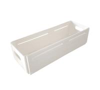 Organizador de Cocina Extensible de Polipropileno - Tamaños: 10x28-48x8 cm y 20x28-48x15 cm - Ideal para Cajones y Encimeras - Color Blanco - Marca Nyana Home
