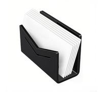 Organizador de correo, elegante clasificador de escritorio acrílico negro elegante para almacenamiento de cartas de oficina en casa (es negro)