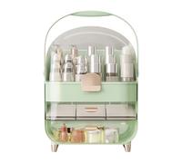 Organizador de cosméticos, estuche de 3 capas con tapa, organizador de maquillaje transparente para encimera, para mujer, tocador, baño, tocador, mesa, oficina, dormitorio, estudio, salón, cumpleaños